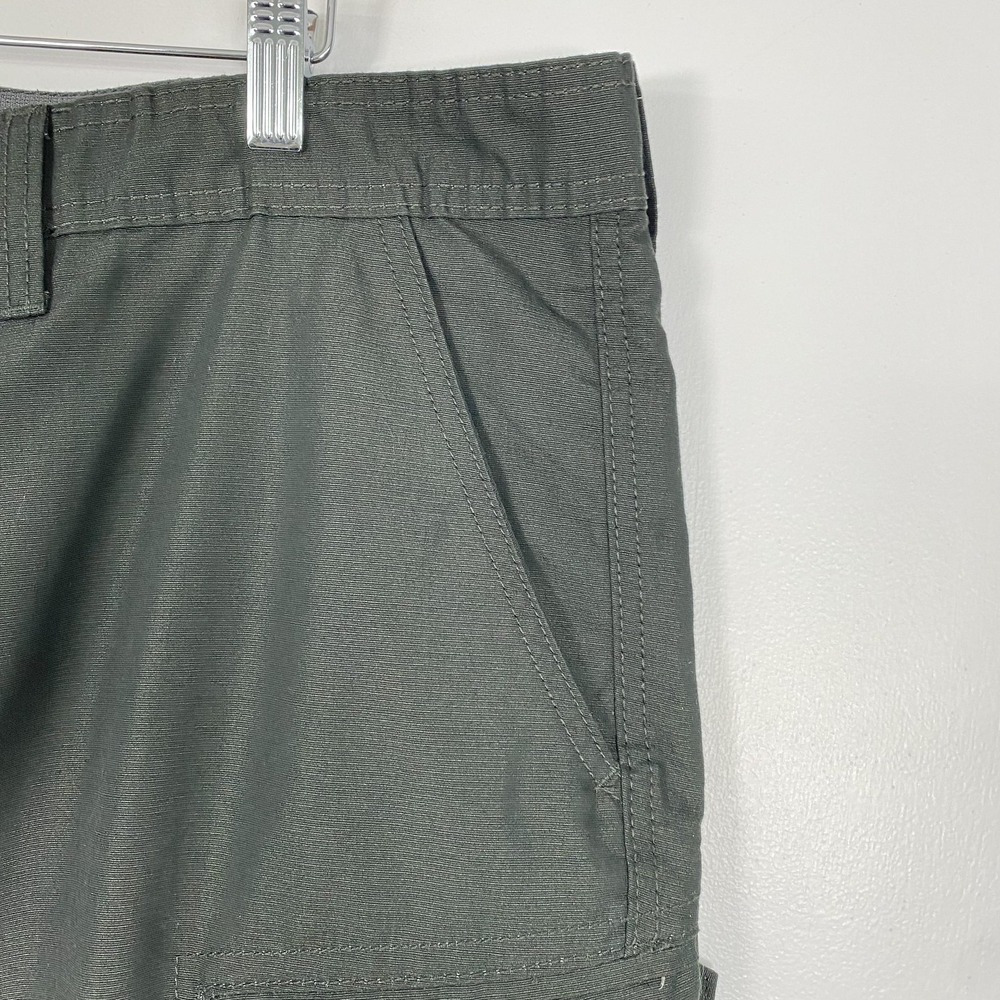 Lake & Trail Cargo Pants Mens 43x30 Green Elastic Waist Tear Resistant Workwear - Picture 4 of 16